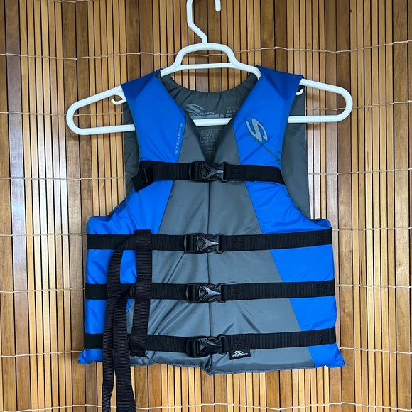 Adult Stearns Boating Life Jacket - blue and grey - EUC - ships fast💨 - Picture 3 of 9